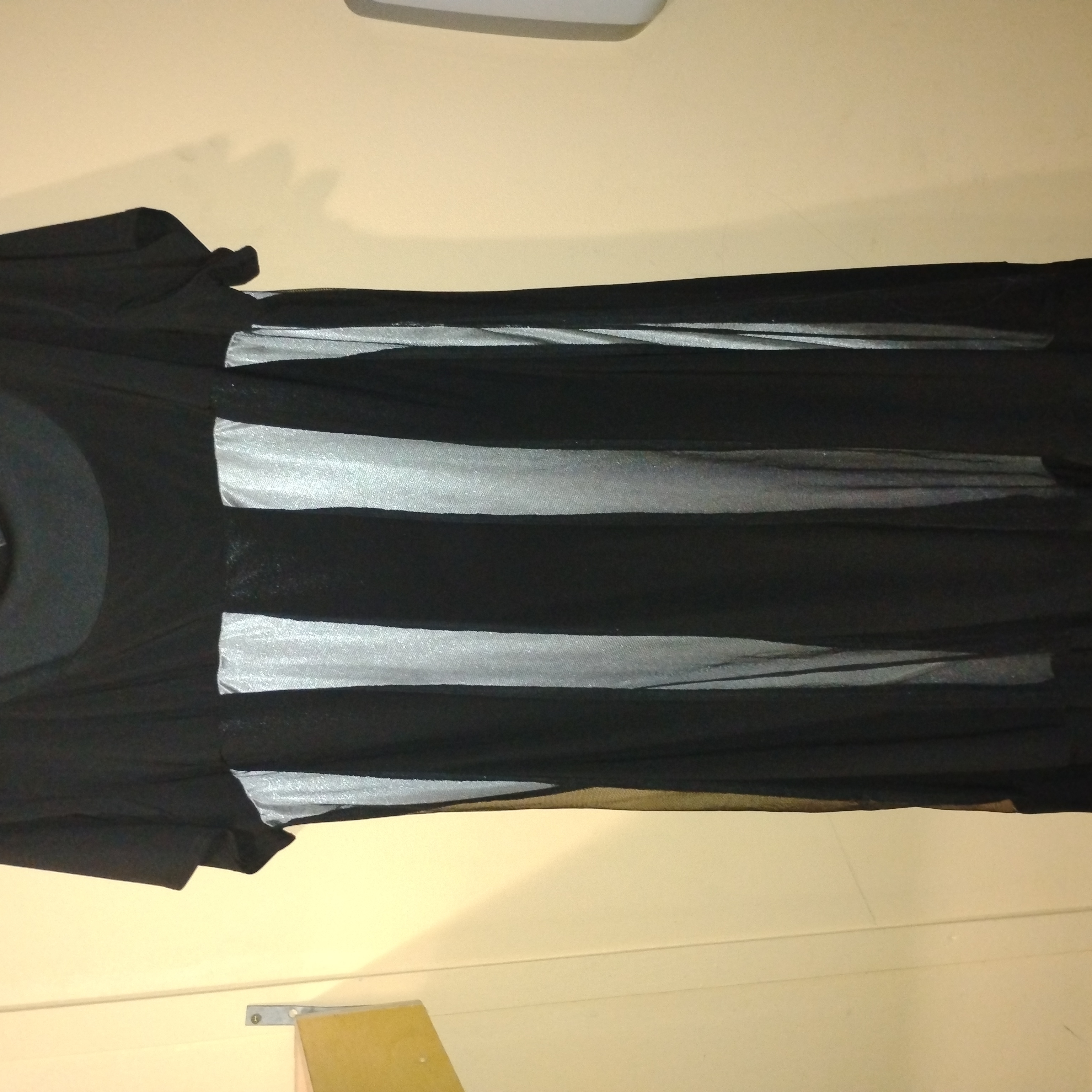 Black And Silver Striped Dress